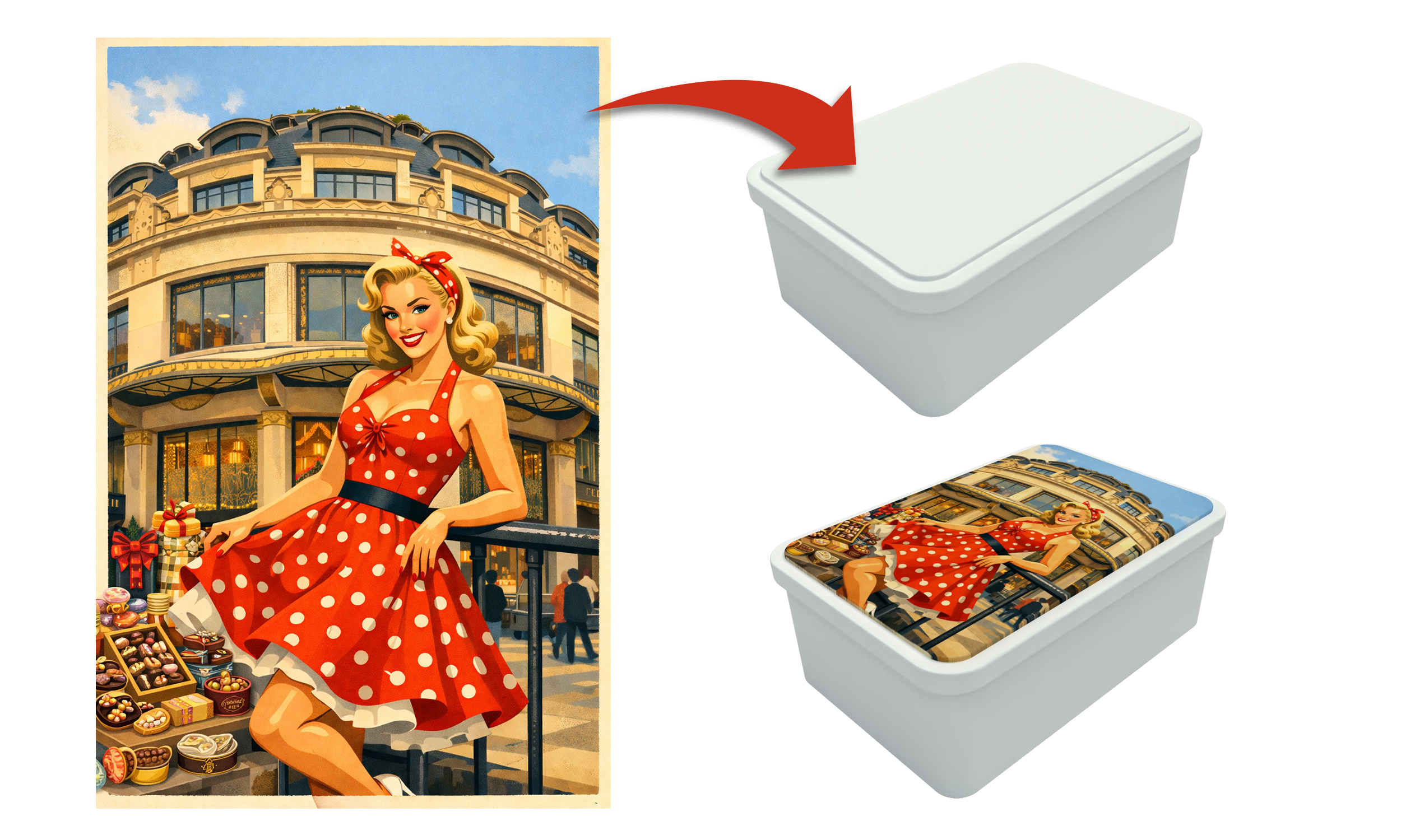Votre illustration transformée en boîte métal personnalisée